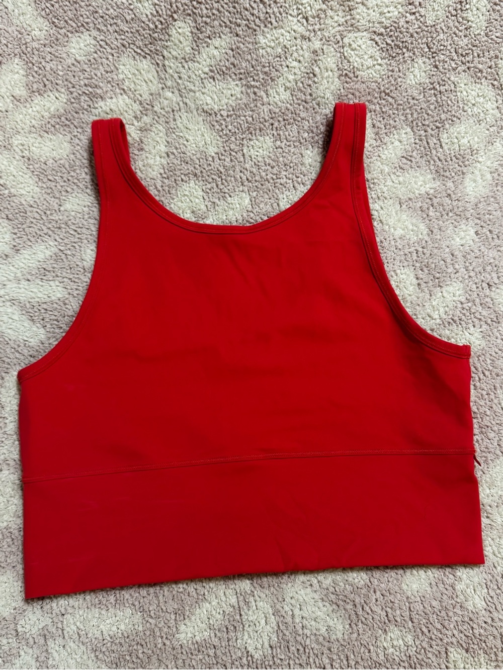 lululemon athletica Red Scoop Neck Crop Tank